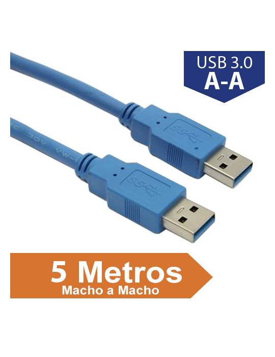 CABLE DE EXTENSION PASIVO USB 3.0 A-A 5 METROS M/M GOLD