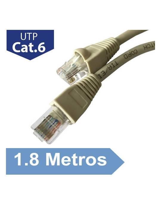 CABLE_PATCH UTP 1,8 MTS CAT6 MARFIL, CCA, 26AWG