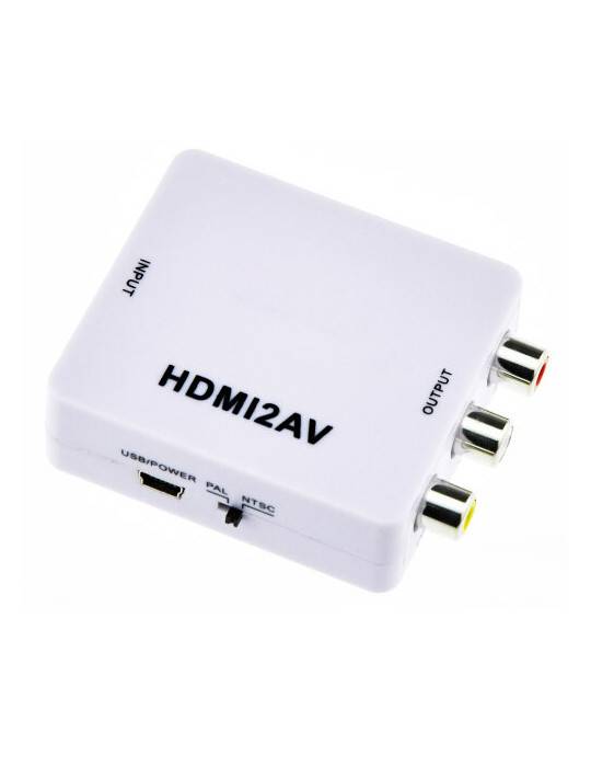 Convertidor HDMI a RCA, adaptador convertidor de audio y vídeo