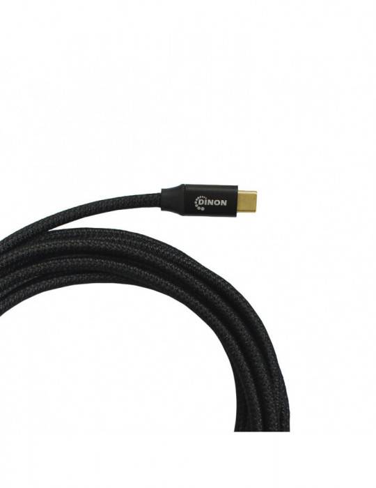 CABLE USB-C A USB-C 3.1, 10GBPS, 3MTS, CONECTOR METALICO, NEGRO