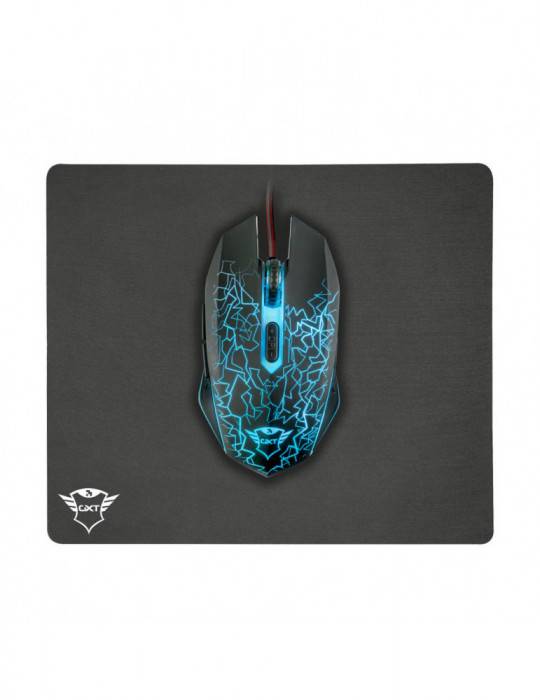 MOUSE GAMER USB 6 BOTONES CON MOUSE PAD GXT 783 IZZA TRUST