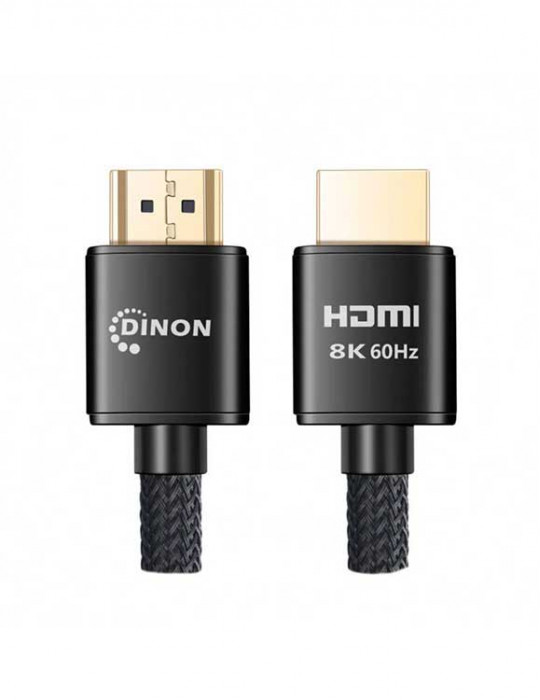 CABLE HDMI 1,8M. M/M, 2.1/8K, 120HZ, MESH, NEGRO, CONECTORES BAÑO ORO