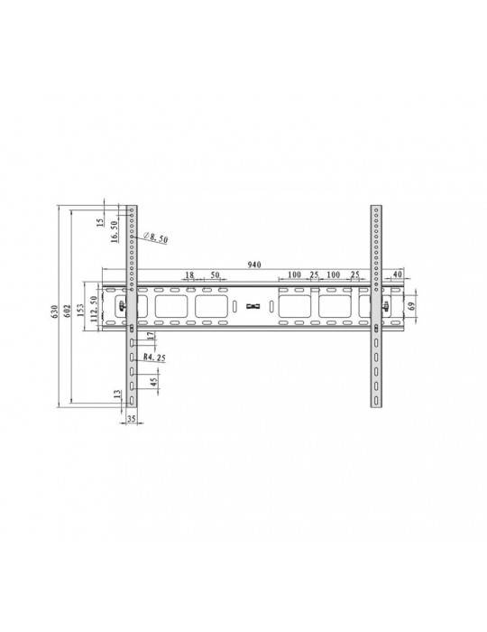 SOPORTE PARA TV UNIVERSAL REGULABLE ±10°, 60-100", VMAX 900X600, 75KG, DINON