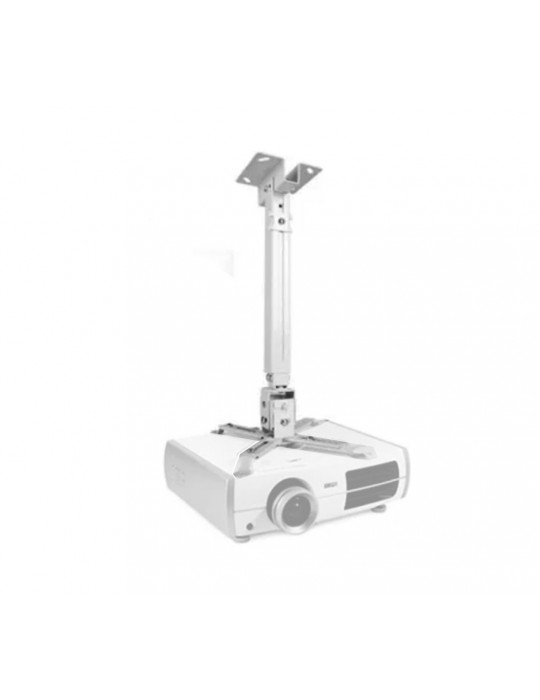 SOPORTE PARA PROYECTOR A TECHO EXTENSIBLE 38-58 CM, 360°, 13.5KG, BLANCO DINON