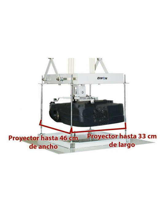 SOPORTE PARA PROYECTOR A TECHO ELECTRICO CONTROL REMOTO. MOTOR TUBULAR, 2METROS. 40KG.