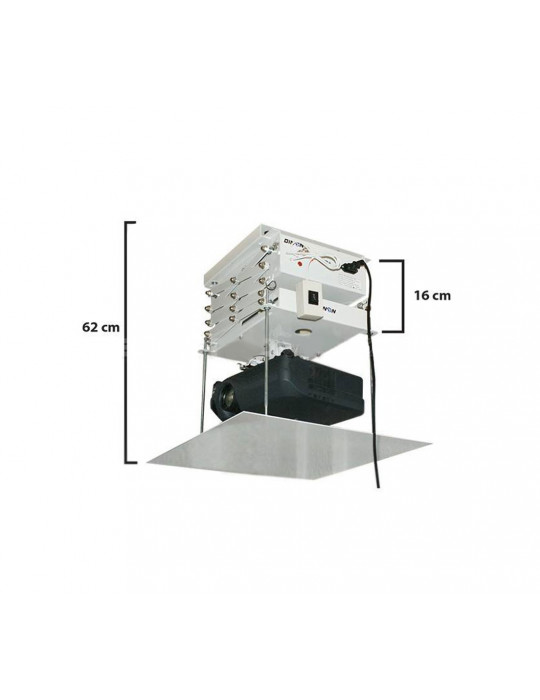 SOPORTE PARA PROYECTOR A TECHO ELECTRICO CONTROL REMOTO. MOTOR TUBULAR, 2METROS. 40KG.