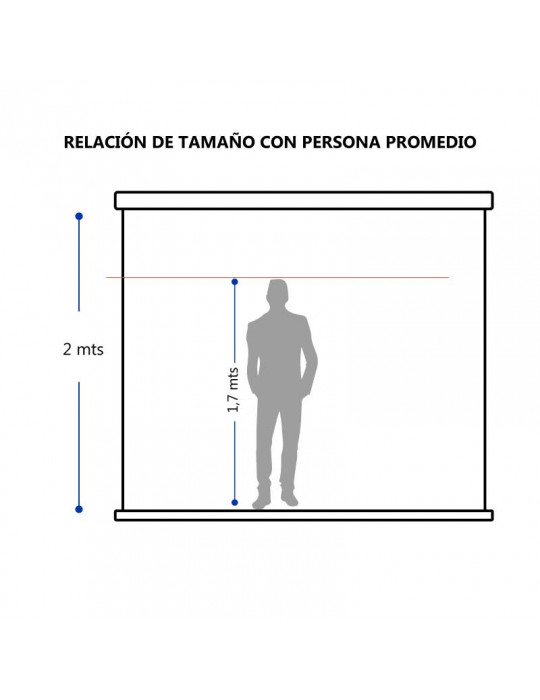 Pantalla para proyector eléctrica 100 (2 x 1,50 metros)