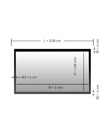 Pantalla de proyeccion electrica de 100 16:9 (2,20x1,24 metros)
