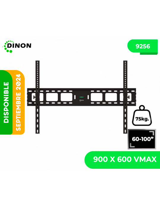 SOPORTE PARA TV UNIVERSAL REGULABLE ±10°, 60-100", VMAX 900X600, 75KG, DINON