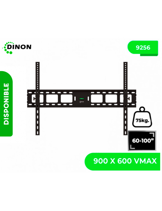 SOPORTE PARA TV UNIVERSAL REGULABLE ±10°, 60-100", VMAX 900X600, 75KG, DINON