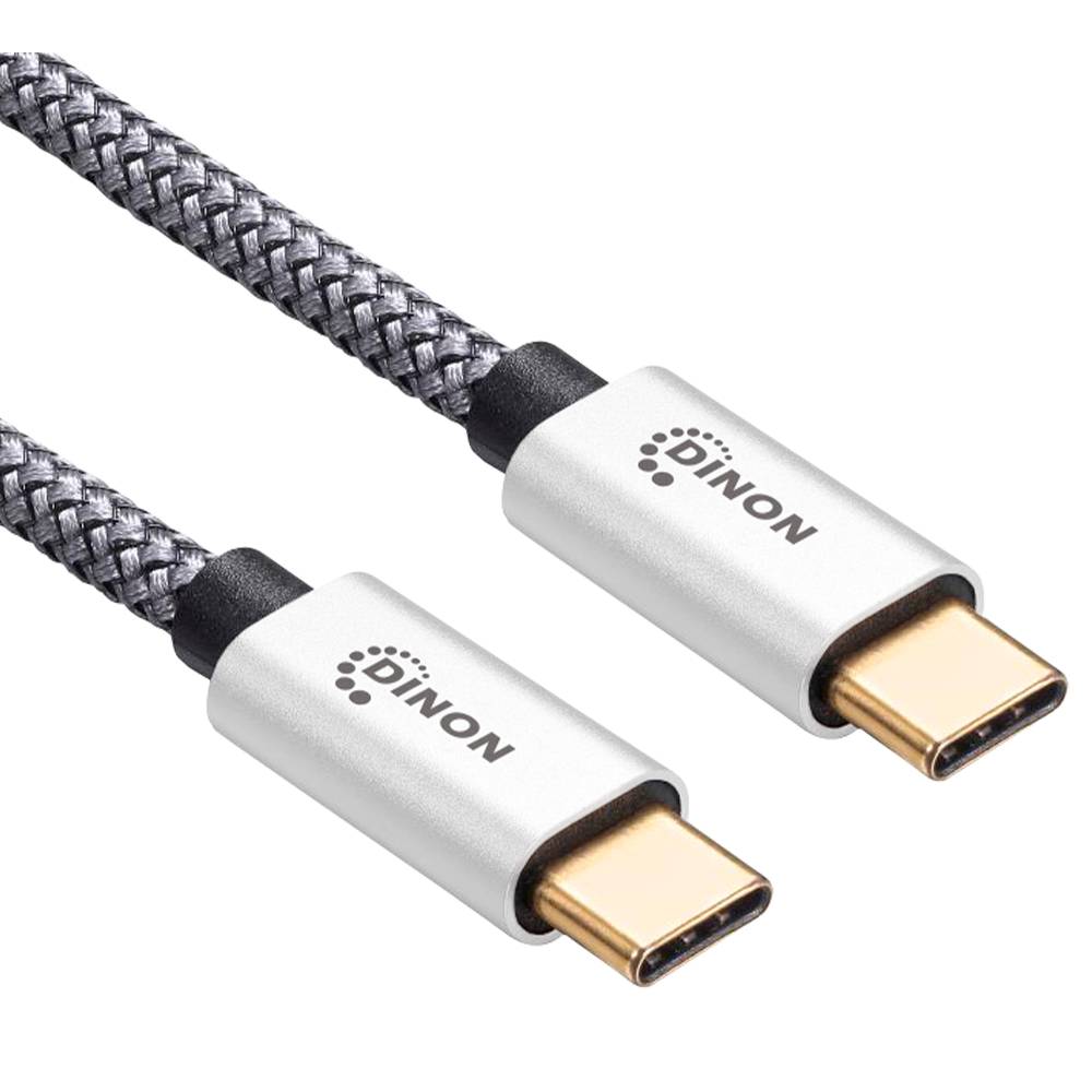 CABLE USB-C A USB-C 3.1, 10GBPS, 1.8MTS, CONECTOR METALICO, BLANCO DINON