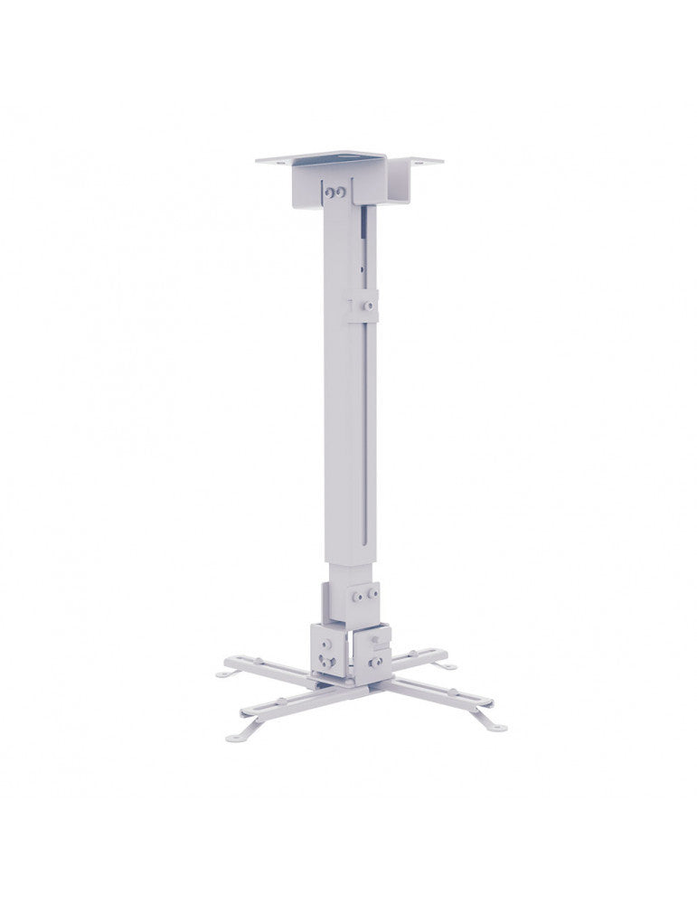 SOPORTE PARA PROYECTOR A TECHO EXTENSIBLE 38-58 CM, 360°, 13.5KG, BLANCO DINON