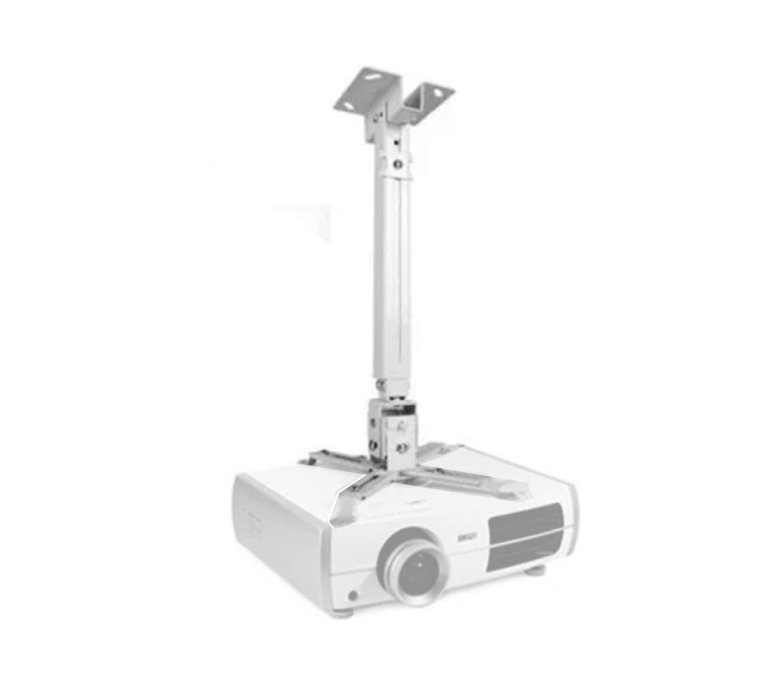 SOPORTE PARA PROYECTOR A TECHO EXTENSIBLE 38-58 CM, 360°, 13.5KG, BLANCO DINON