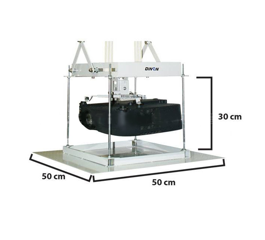 SOPORTE PARA PROYECTOR A TECHO ELECTRICO CONTROL REMOTO. MOTOR TUBULAR, 2METROS. 40KG.