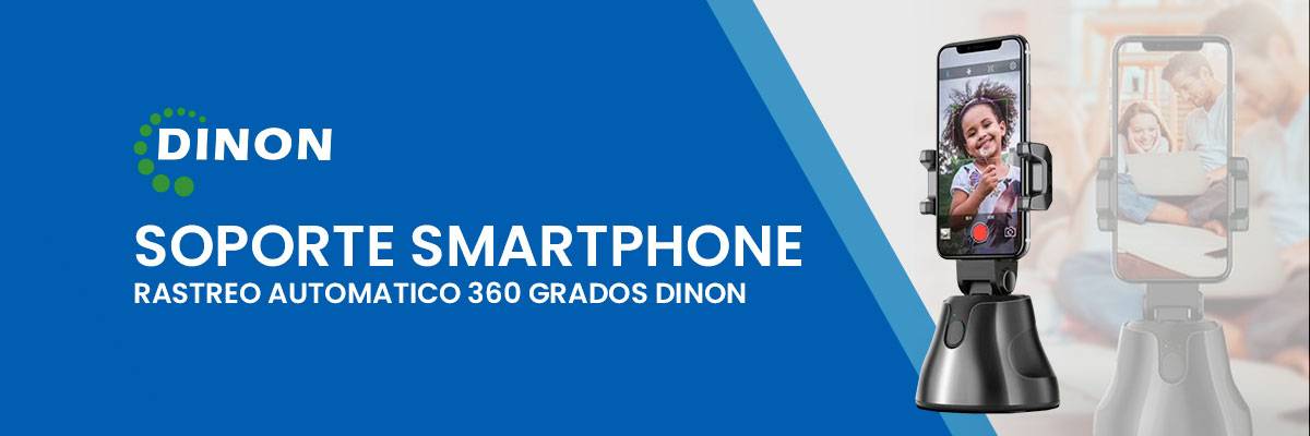 SOPORTE SMARTPHONE RASTREO AUTOMATICO 360 GRADOS DINON 11067 ELECTROVENTAS