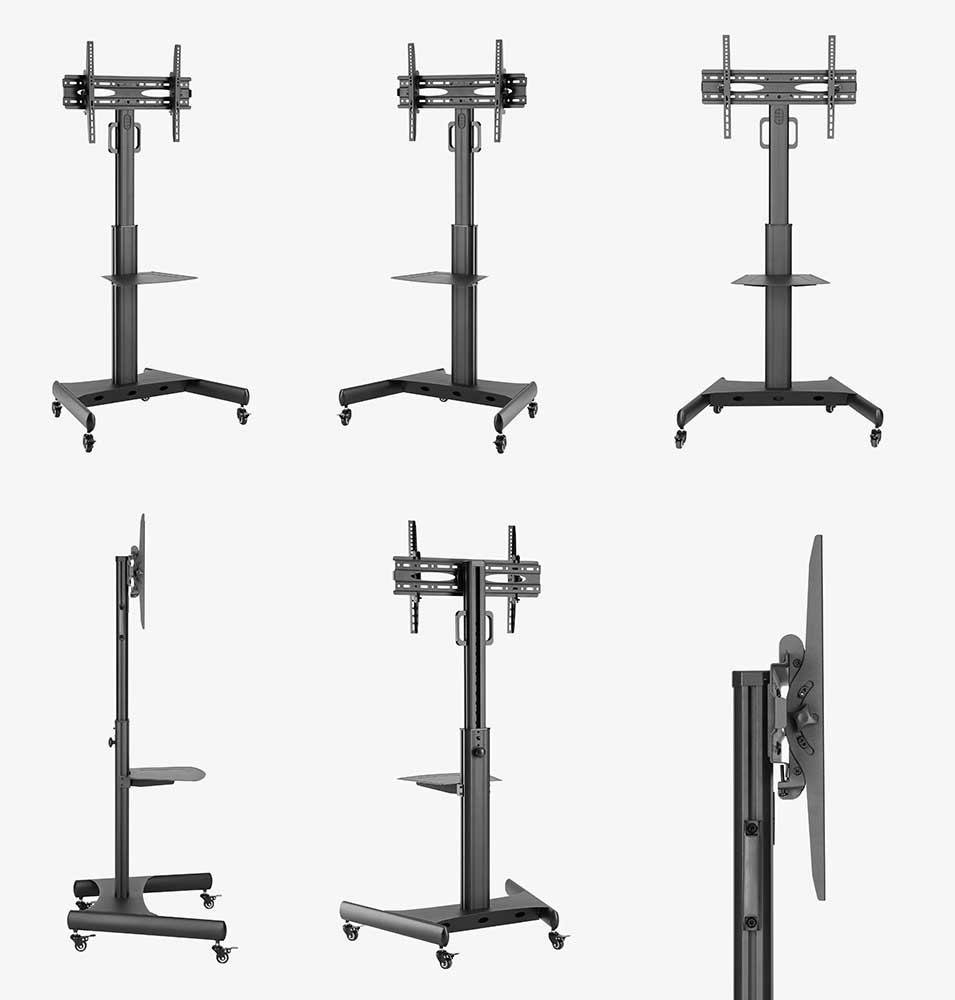 soporte de pedestal para tv y monitores sala de conferencias